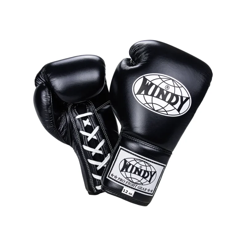 Guantoni da Boxe Windy Nero con Lassi