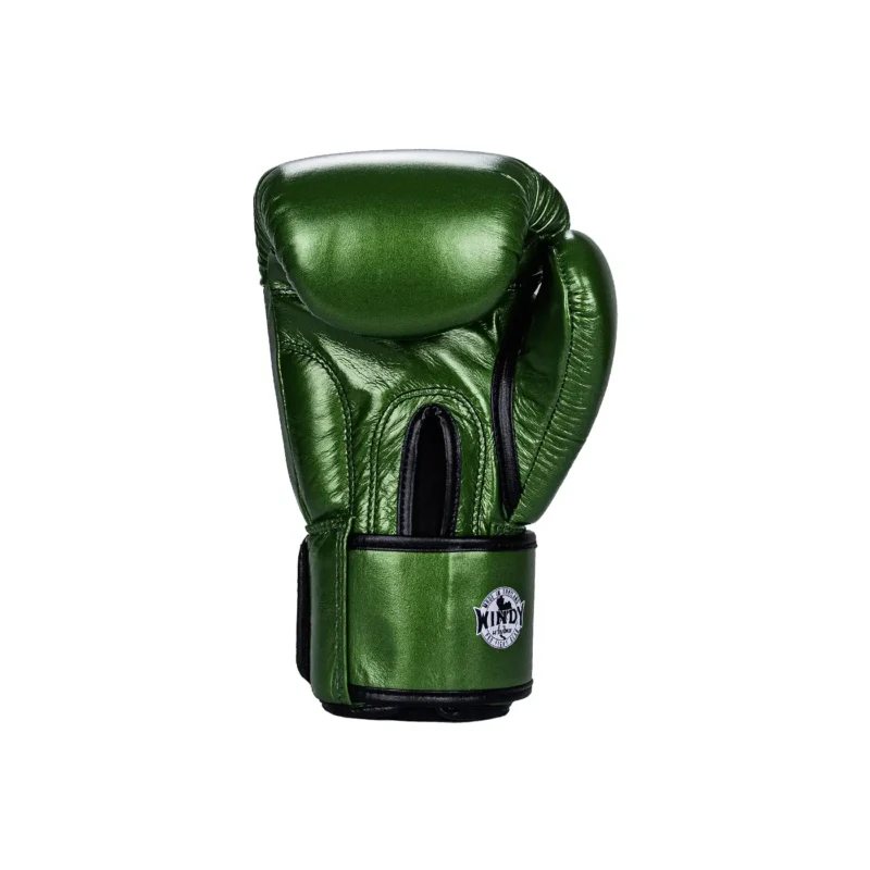 Guantoni da Boxe Verde Metallizzato Windy Indietro