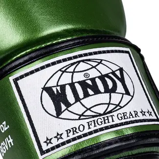 Autentici Guantoni da Boxe Verde Metallizzato Windy