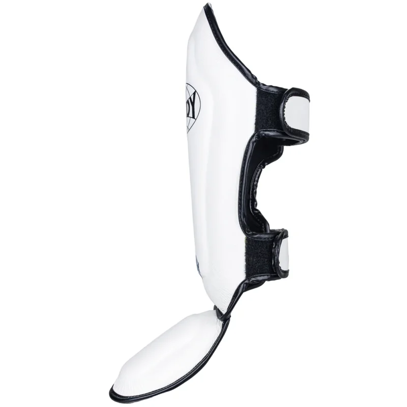 Parastinchi Muay Thai Windy Pelle Bianchi e Nero Sinistra