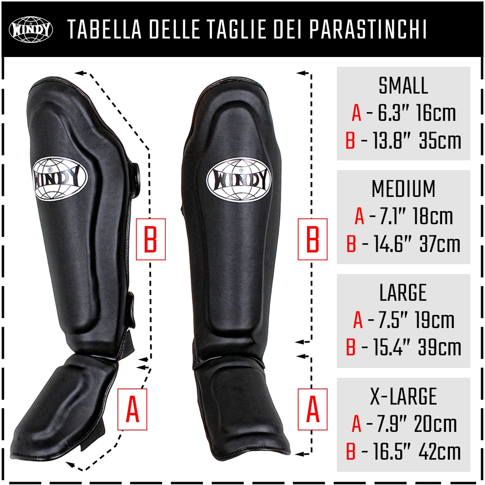 TABELLA DELLE TAGLIE DEI PARASTINCHI WSG3