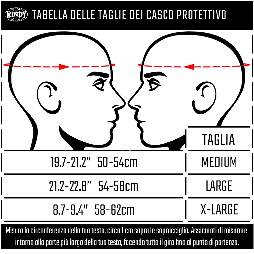 TABELLA DELLE TAGLIE DEI