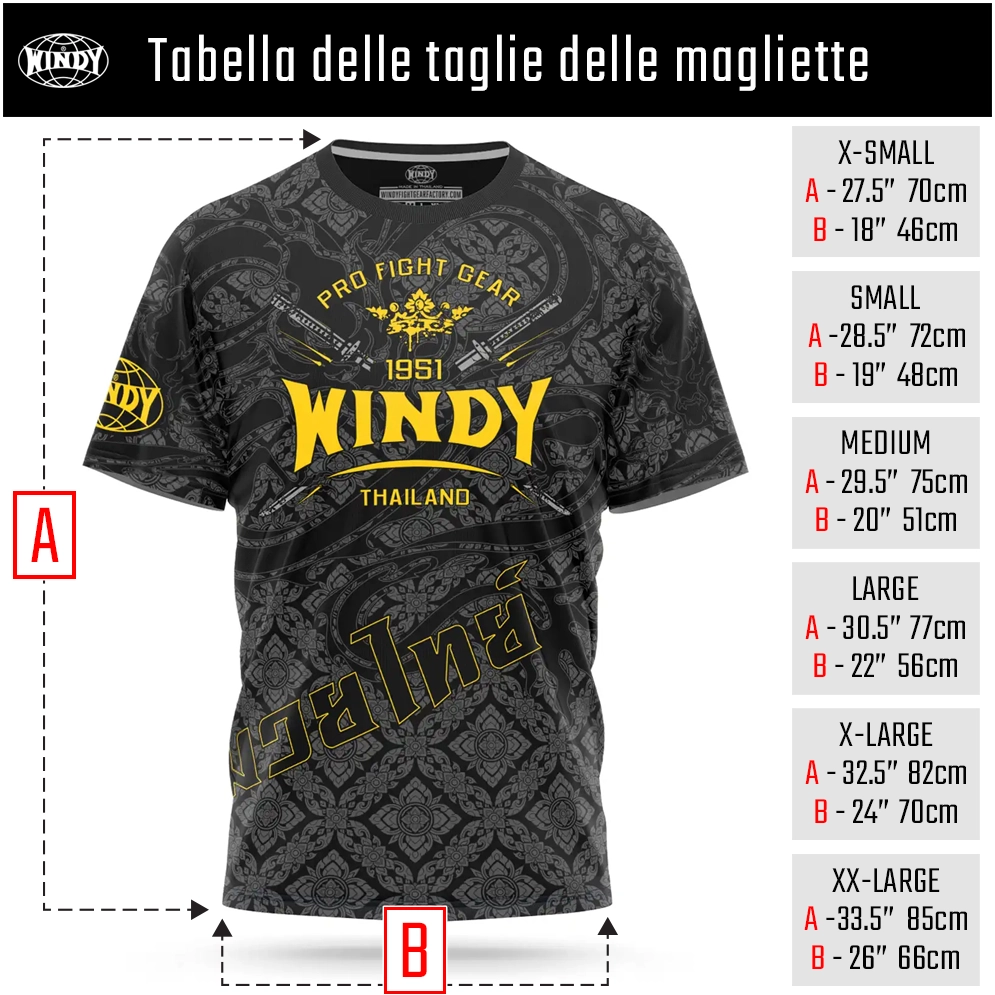 TABELLA DELLE TAGLIE DELLE MAGLIETTE